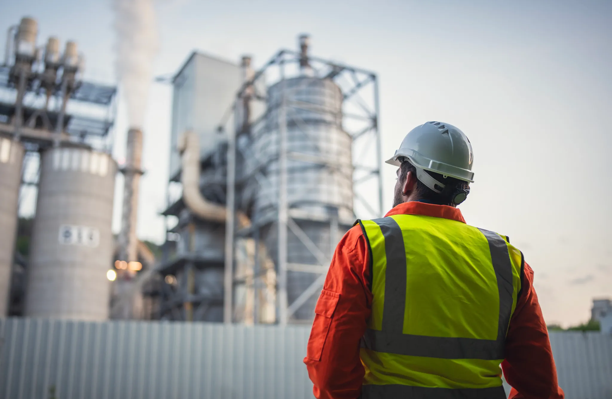 Male engineer working in the oil and gas industry.