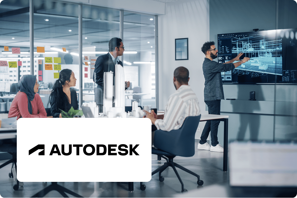 Logo of Autodesk Connect, representing a platform for collaboration and integration in design and engineering projects.