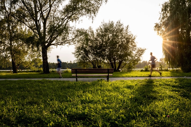 Maschsee Hannover bei Sonnenuntergang