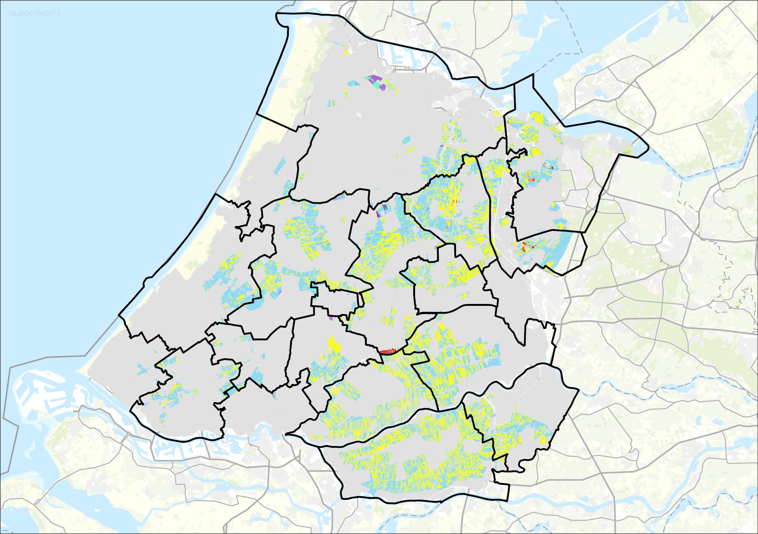 Visualisatie in- en uitspoeling West-Nederland