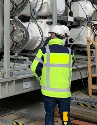 Hoogspanningslijnen en hoogspanningsstation