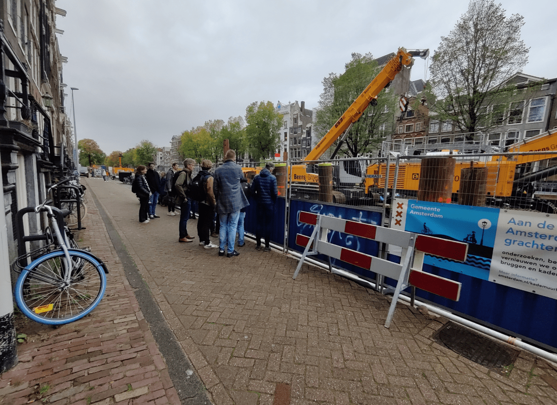 Arcadianen bekijken kademuren geotechniekdag