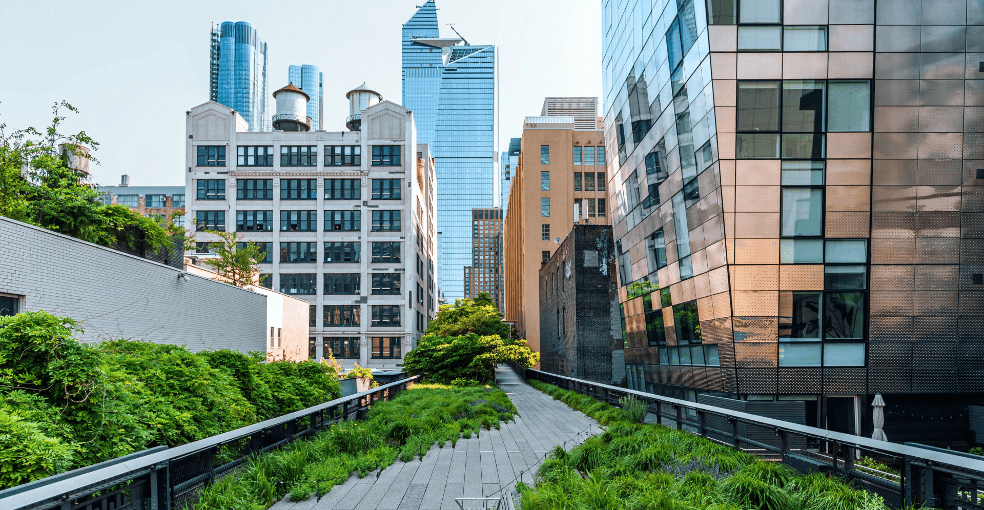 Urban park built on a historic freight rail line in NYC, the High Line provides a unique green space above the bustling streets.