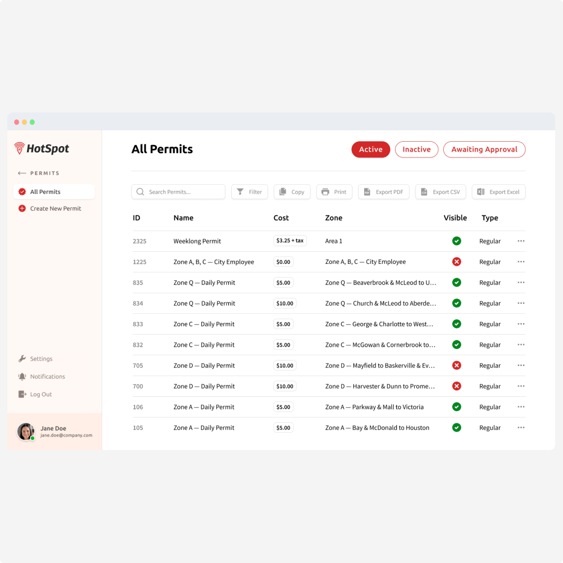 Digital parking permit management system