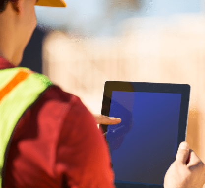 person holding a tablet