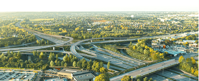Visualisatie van de vernieuwde Ring rond Brussel.