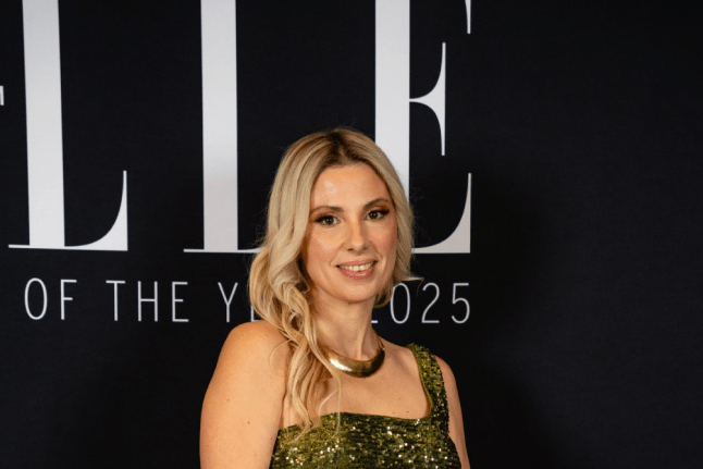 Een foto van Silvia Gioja tijdens de prijsuitreiking van ELLE Women of the Year 2025.