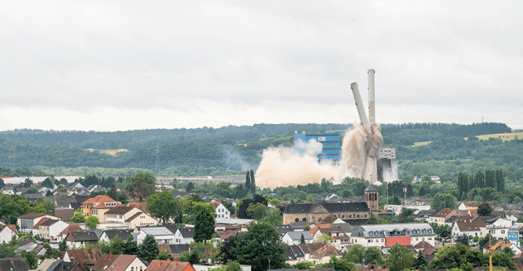 Sprengungsevent am Kohlekraftwerk Ensdorf 