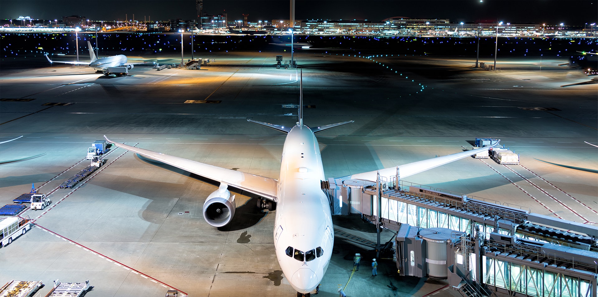 Aerial view of an airplane at an Australian airport