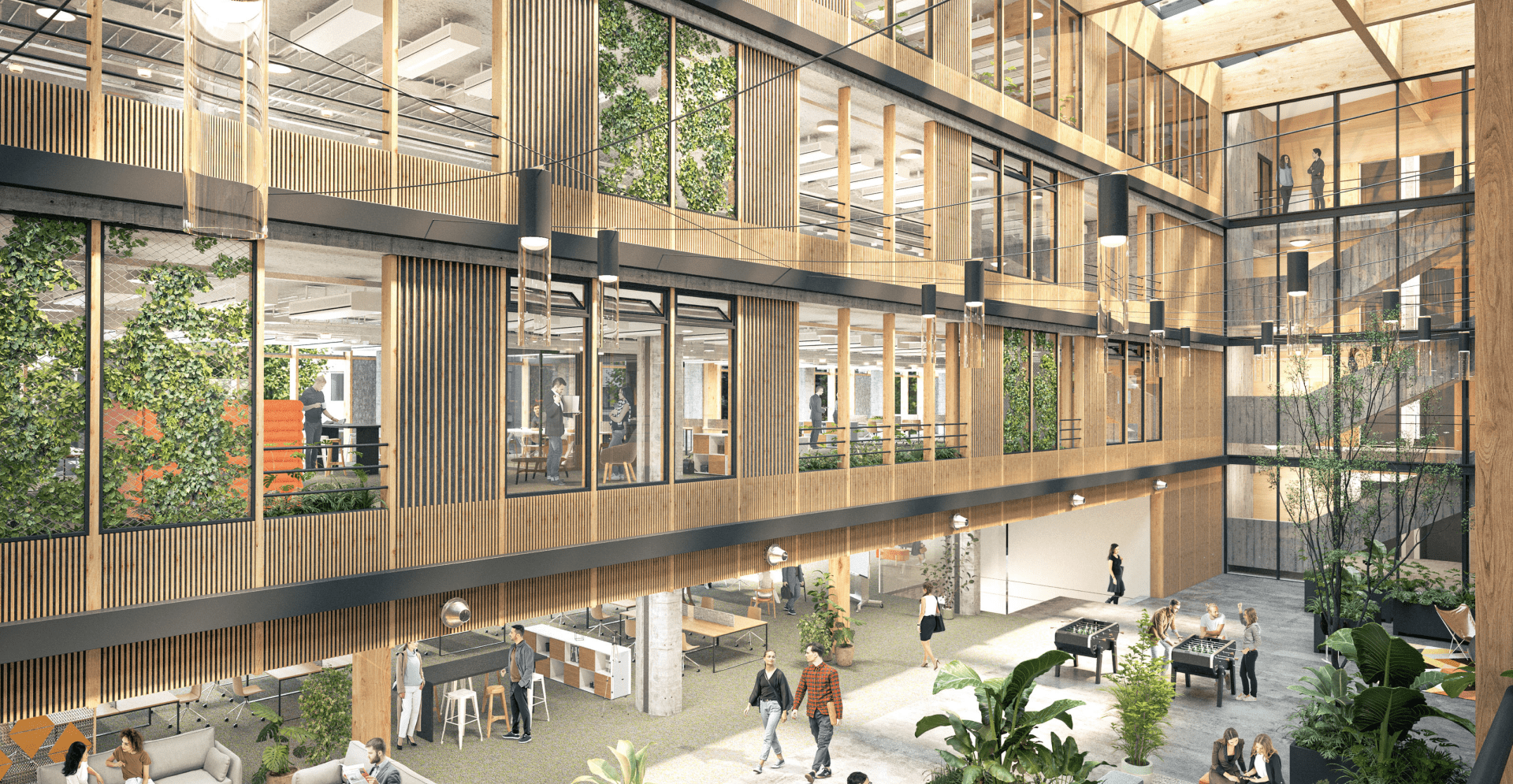 Het zicht op het Pachéco-gebouw na de renovatie