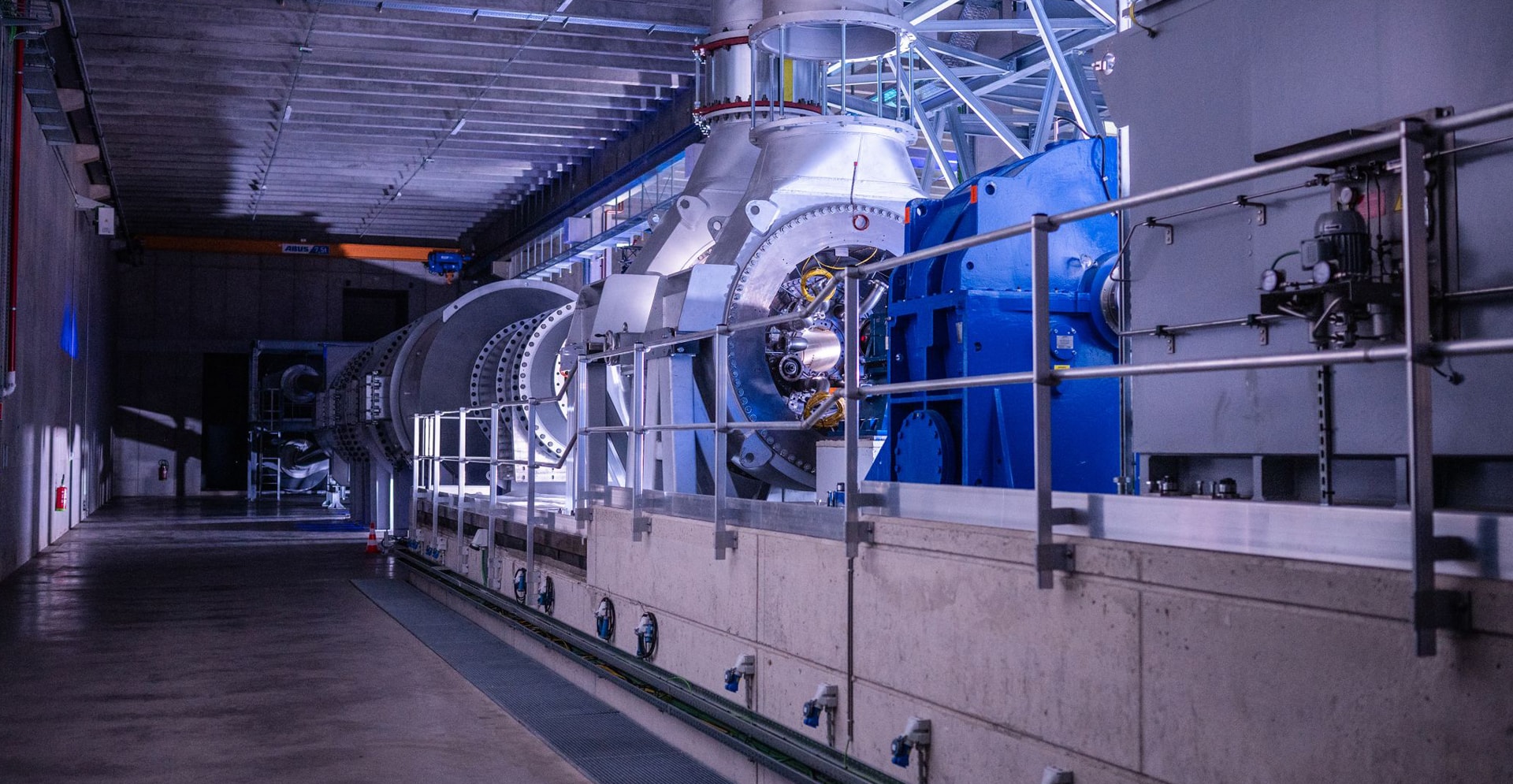 La salle d'essai des compresseurs d'avions