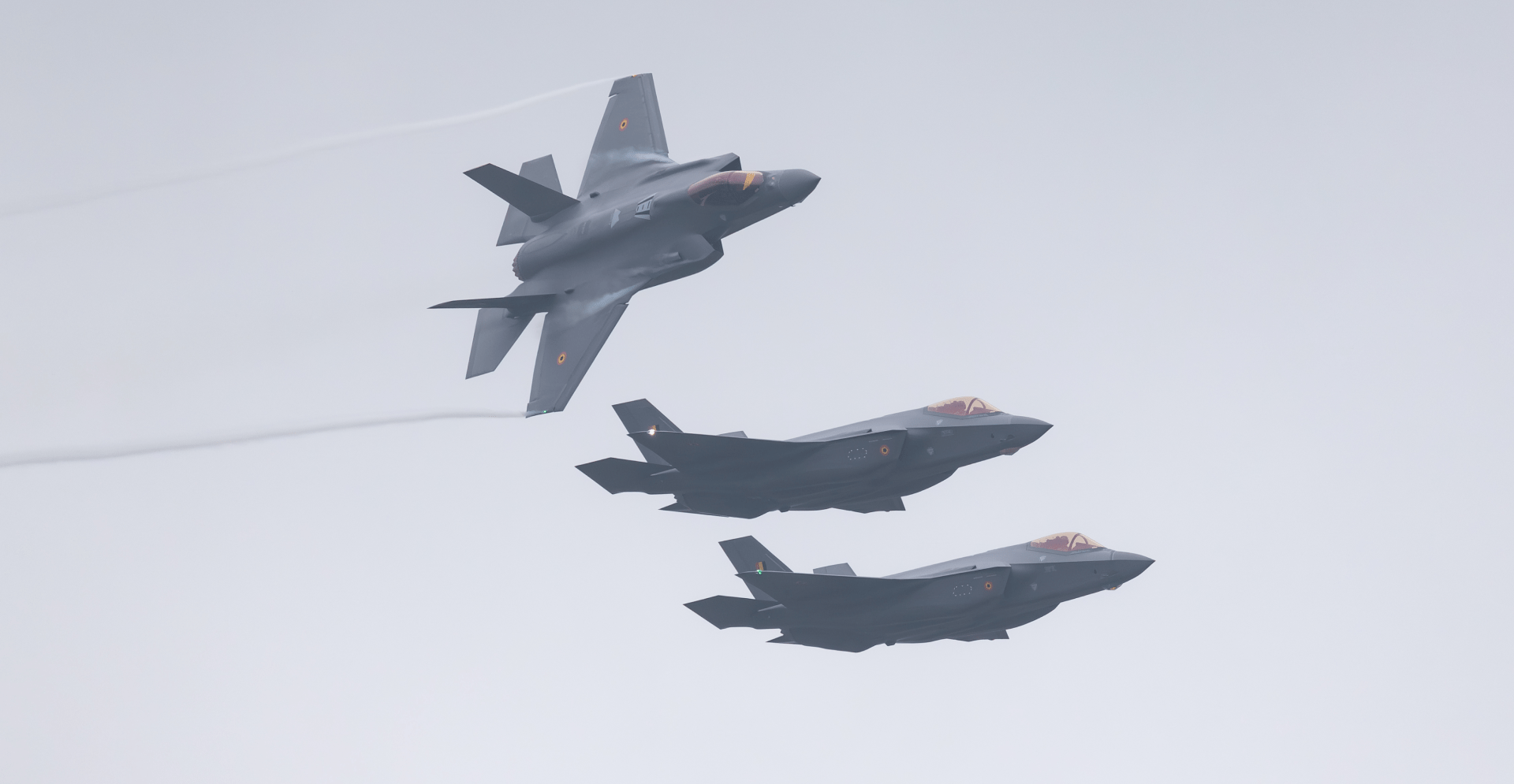 Drie Belgische F-35’s in actie
