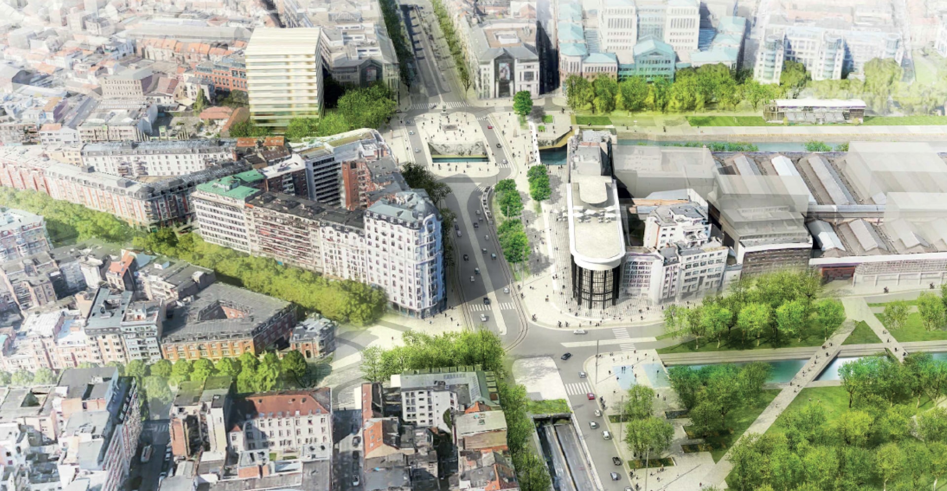 Design plans: Square Sainctelette and Place De l'Yser | Arcadis