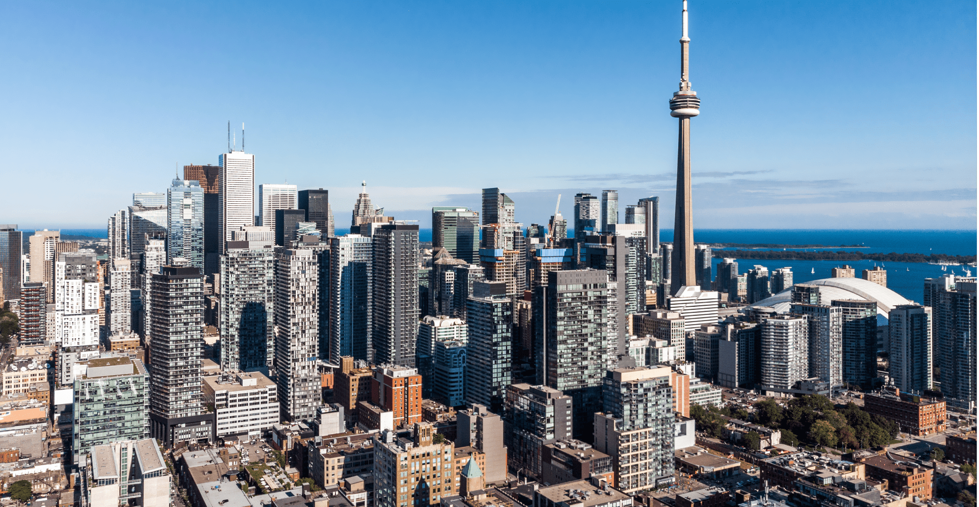 Aerial city district view